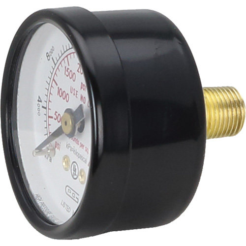 Manom&egrave;tres,  1-1/2", 0 - 4000 psi, Fixation arri&egrave;re, Analogique Brunswick Fyr & Safety