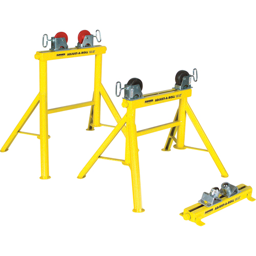 Support Adjust-A-Rolls, Capacit&eacute; de chargement 1000 lb, Capacit&eacute; max. de tuyau 36" Brunswick Fyr & Safety
