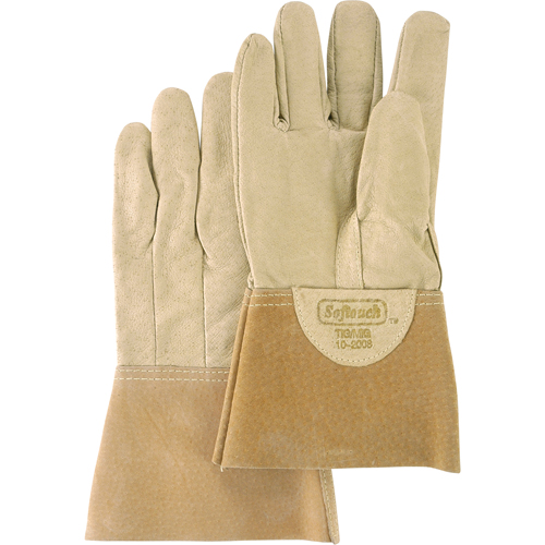 Softouch Welding Gloves, Pigskin Leather, Size Medium Brunswick Fyr & Safety