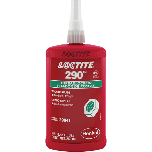 Threadlocker 290 Wicking Grade, Green, Medium-High, 250 ml, Bottle Brunswick Fyr & Safety