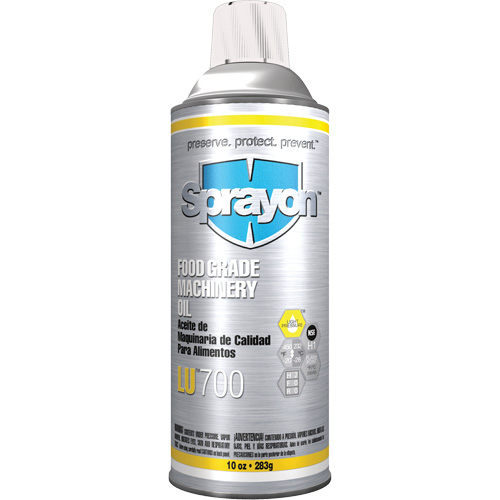 LU700 Food Grade Machinery Oil, 10 oz., Aerosol Can Brunswick Fyr & Safety