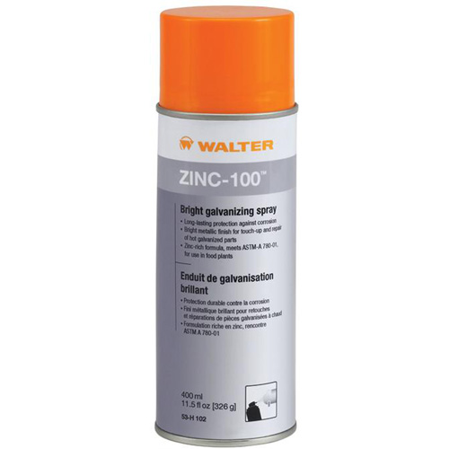 Vaporisateur galvanisant brillant ZINC-100, Canette a&eacute;rosol Brunswick Fyr & Safety