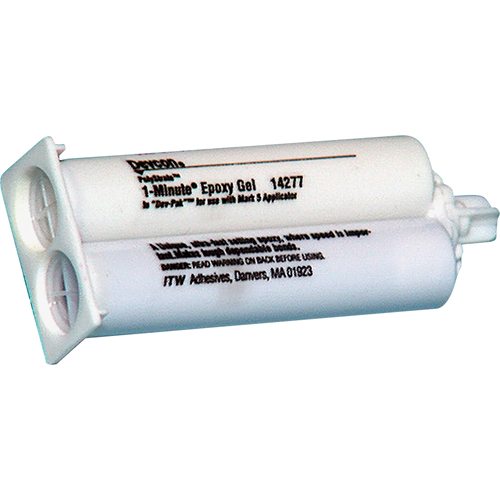 1-Minute Adhesive, 50 ml, Dual Cartridge, Two-Part, Amber Brunswick Fyr & Safety