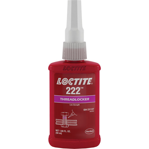 222 Threadlocker, Purple, Low, 50 ml, Bottle Brunswick Fyr & Safety