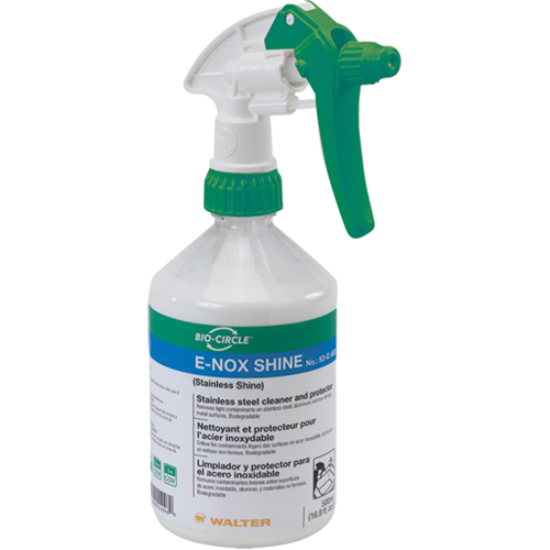 Nettoyant et protecteur de surface en acier inoxydable E-Nox Shine, 500 ml, Bouteille &agrave; g&acirc;chette Brunswick Fyr & Safety