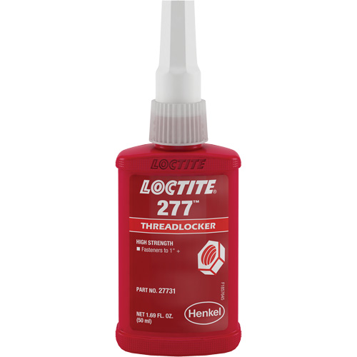 Threadlocker 277 Large Threads, Red, High, 50 ml, Bottle Brunswick Fyr & Safety