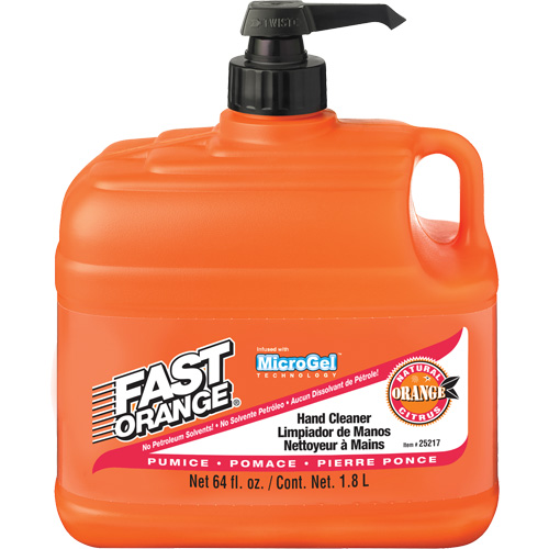 Hand Cleaner, Pumice, 1.89 L, Pump Bottle, Orange Brunswick Fyr & Safety