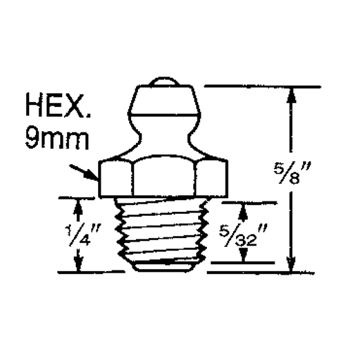 Fitting, 8 mm Thread Brunswick Fyr & Safety
