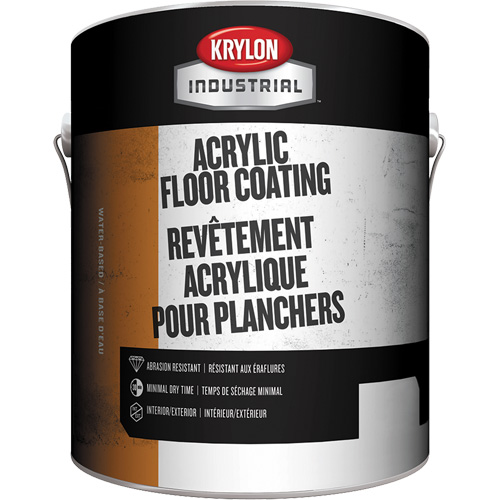 Rev&ecirc;tement industriel pour plancher, 1 gal., &agrave; l'eau, Semi-brillant, Gris Brunswick Fyr & Safety
