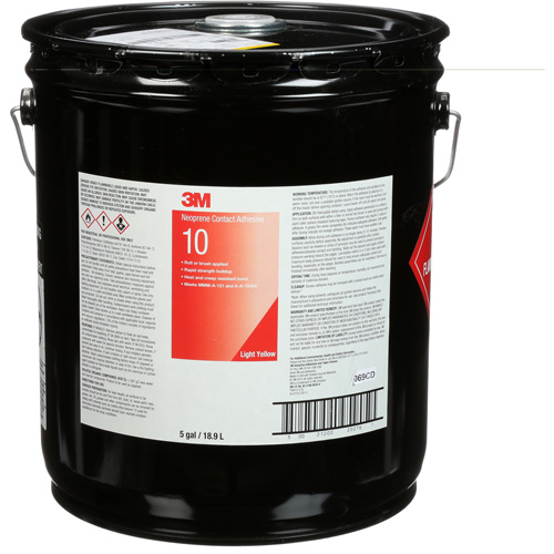 Ten Bond Contact Cement, Pail, 5 gal., Yellow Brunswick Fyr & Safety
