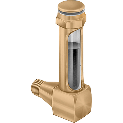 Brass Liquid Level Gauges - Short Elbow, Threaded, 1-15/16" L, 225°F (107.22° C) Brunswick Fyr & Safety