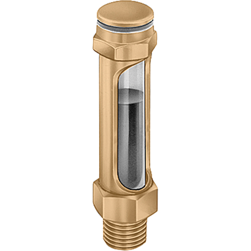 Brass Liquid Level Gauges - Straight, Threaded, 14-1/4" L, 225°F (107.22° C) Brunswick Fyr & Safety