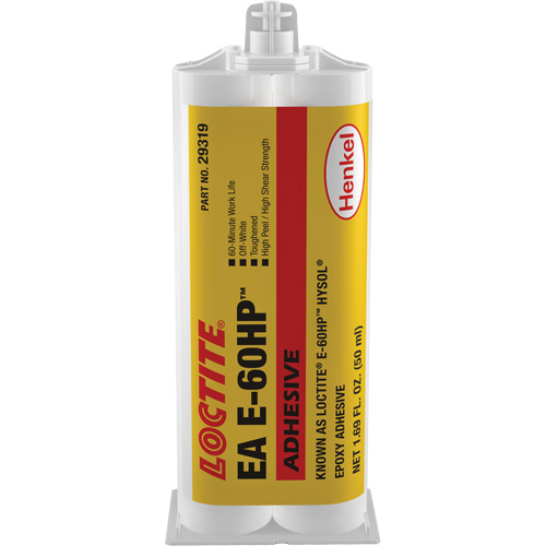 Adh&eacute;sif &eacute;poxyde E-60HP Hysol, 50 ml, Cartouche double, Deux composants, Blanc cass&eacute; Brunswick Fyr & Safety