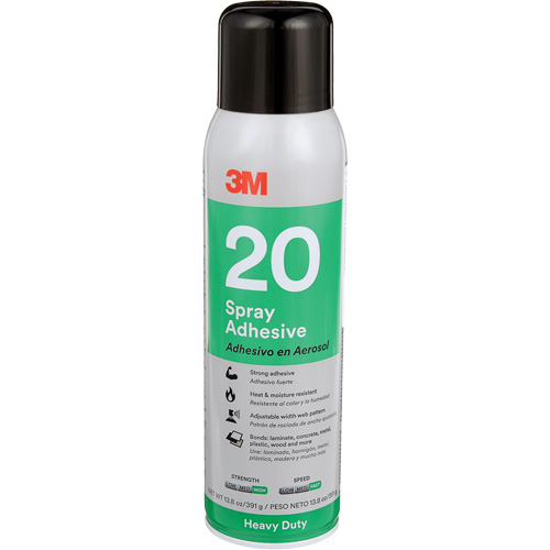 20 Heavy Duty Spray Adhesive, Clear, Aerosol Can Brunswick Fyr & Safety