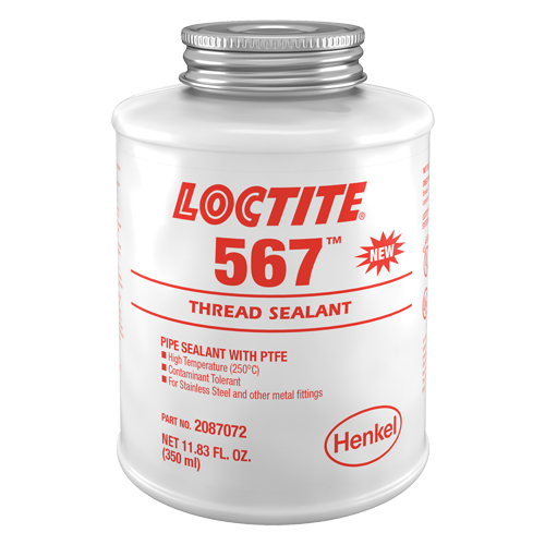 567 High Temperature Thread Sealant, Brush Top Bottle, 350 ml, -53.88° C - 204° C/-65° F - 400° F Brunswick Fyr & Safety