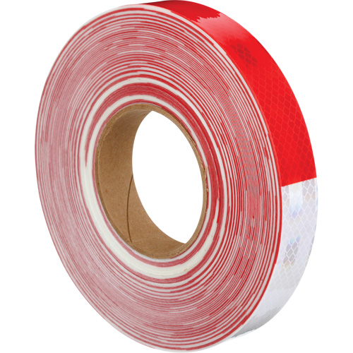 3M Diamond Grade Marking Tape, 1" W x 150' L, Red & White Brunswick Fyr & Safety