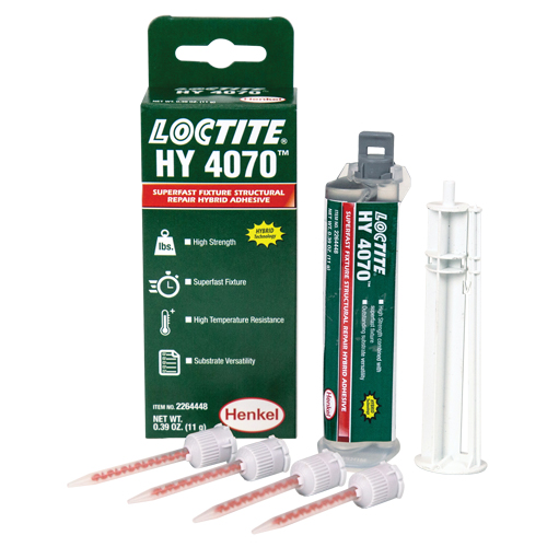 Adh&eacute;sif hybride pour r&eacute;parations structurales HY 4070, Deux composants, Cartouche double, 11 g, Blanc cass&eacute; Brunswick Fyr & Safety