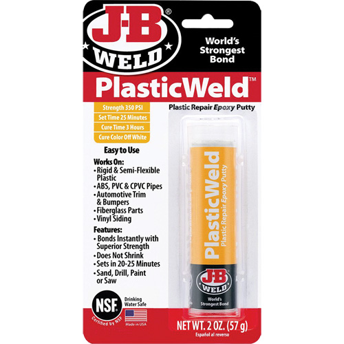 PlasticWeld Epoxy, 2 oz., Stick, Off-White Brunswick Fyr & Safety