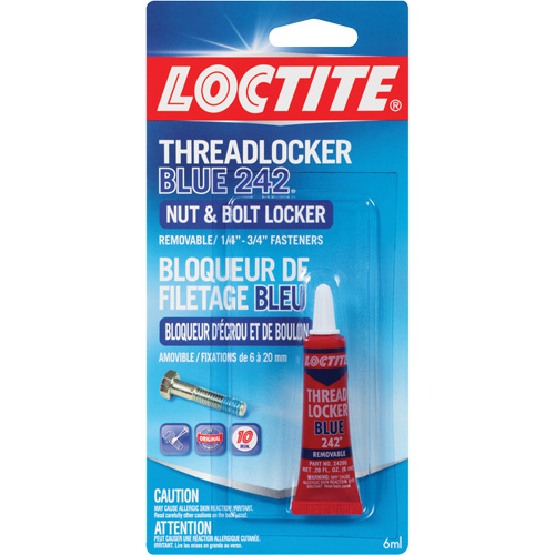 242 Threadlocker, Blue, Medium, 6 ml, Tube Brunswick Fyr & Safety