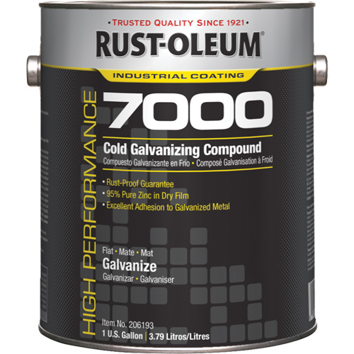 High-Performance 7000 System Cold Galvanizing Compound, Gallon Brunswick Fyr & Safety