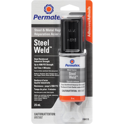 Colle &eacute;poxyde Steel Weld, 25 ml, Seringue, Deux composants, Gris Brunswick Fyr & Safety