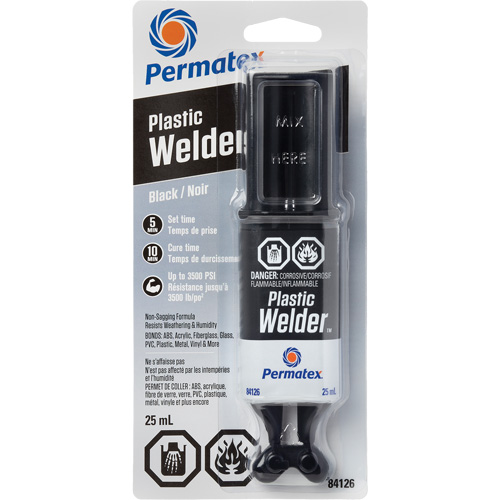 Colle &eacute;poxyde Plastic Welder, 25 ml, Seringue, Deux composants, Noir Brunswick Fyr & Safety