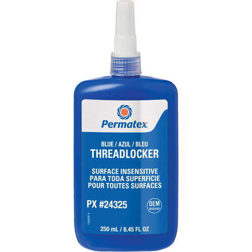 Surface Insensitive Threadlocker, Blue, High, 250 ml, Bottle Brunswick Fyr & Safety