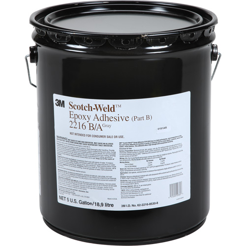 Scotch-Weld Adhesive, 5 gal., Pail, Two-Part, Grey Brunswick Fyr & Safety