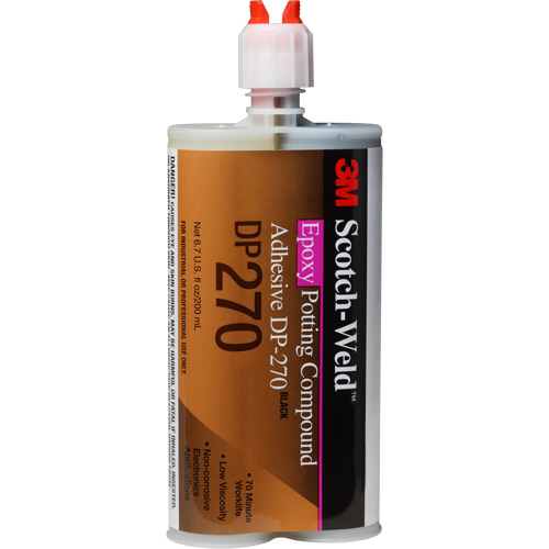Mat&eacute;riau d'enrobement Scotch-Weld, 200 ml, Cartouche double, Deux composants, Noir Brunswick Fyr & Safety