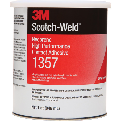 Neoprene High-Performance Contact Adhesive, Can, 32 fl. oz., Grey Brunswick Fyr & Safety
