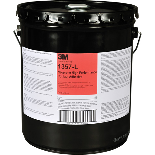 Neoprene High-Performance Contact Adhesive, Drum, 5 gal., Green Brunswick Fyr & Safety