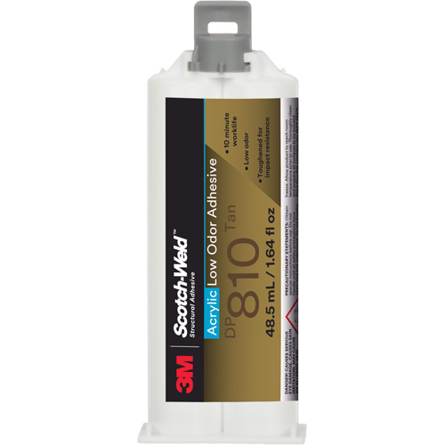 Scotch-Weld Low-Odor Acrylic Adhesive, Two-Part, Cartridge, 1.64 fl. oz., Off-White Brunswick Fyr & Safety