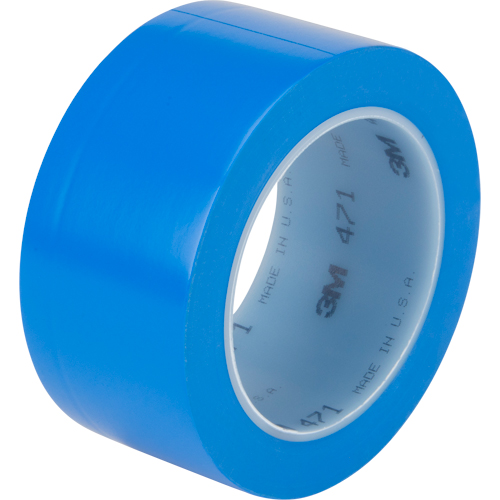 Ruban en vinyle 471, 50,8 mm (2") la x 32,9 m (108') lo, 5,3 mils, Bleu Brunswick Fyr & Safety