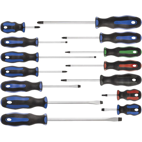 JTSD-14S Ergonomic Screwdriver Set, 14 Pcs. Brunswick Fyr & Safety