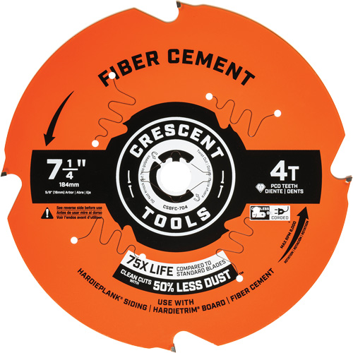 Circular Saw Blade, 7-1/4", 4 Teeth, Cement Use Brunswick Fyr & Safety