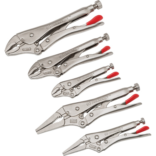 5-Piece Curved & Long Nose Locking Plier Set, 14-1/2" L Brunswick Fyr & Safety