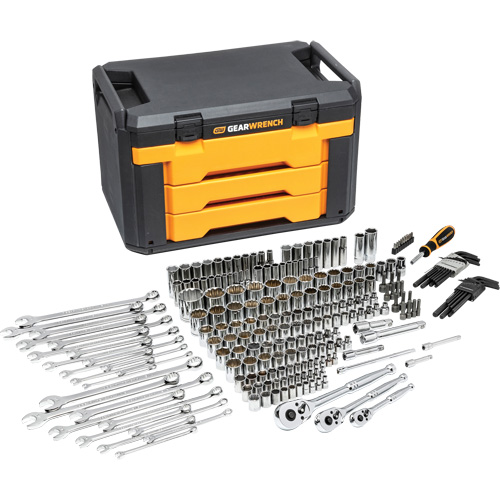 Mechanic's Tool Set in 3-Drawer Storage Box Brunswick Fyr & Safety