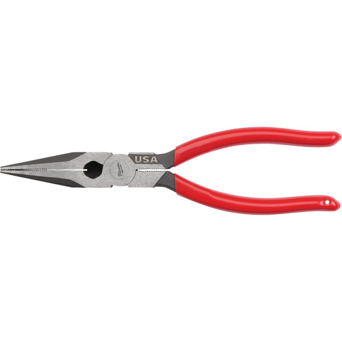 Long Nose Dipped Grip Pliers, 8" L Brunswick Fyr & Safety
