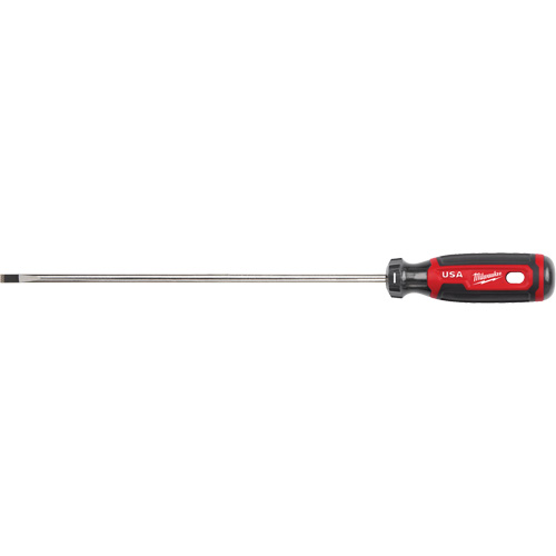 Cabinet Screwdriver, 1/4" Tip, Round, 363 mm L, Cushion Grip Handle Brunswick Fyr & Safety