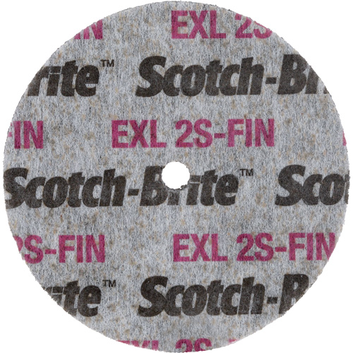 Meule homog&egrave;ne Scotch-Brite EXL, 3" x 1/2", Arbre de 1/4" Brunswick Fyr & Safety
