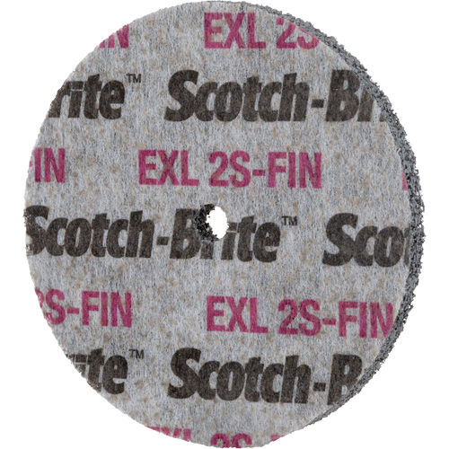 Meule homog&egrave;ne Scotch-Brite EXL, 3" x 1/2", Arbre de 1/4" Brunswick Fyr & Safety