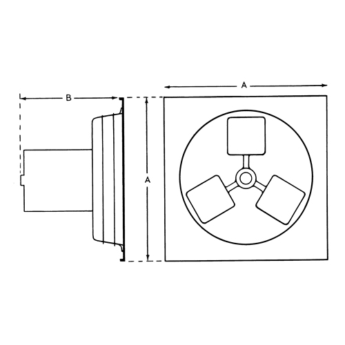 Ventilateur d'&eacute;chappement 12" s&eacute;rie panneau 1SP Brunswick Fyr & Safety