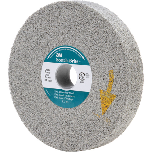 Scotch-Brite EXL Deburring Wheels, 6" x 1", 1" Arbor, Aluminum Oxide Brunswick Fyr & Safety