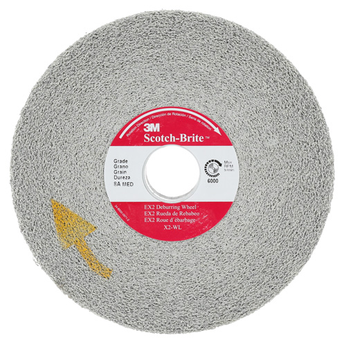 Scotch-Brite EXL Deburring Wheel, 6" x 1", 1"-8 Arbor, 1, Aluminum Oxide Brunswick Fyr & Safety