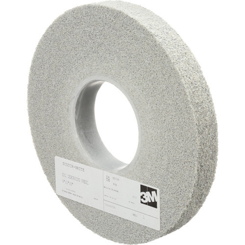 Meules d'&eacute;barbage EXL Scotch-Brite, 8" x 1", Arbre de 3", Oxyde d'aluminium Brunswick Fyr & Safety