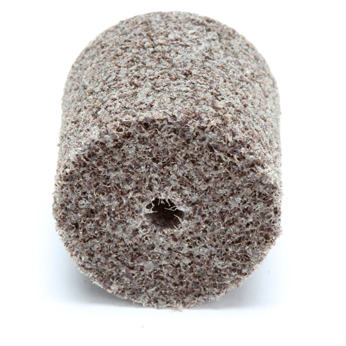 Meule d'abrasion et de polissage unitaris&eacute;e Scotch-Brite, 1" x 1", Arbre de 3/16"-7, Grain de Moyen, Oxyde d'aluminium Brunswick Fyr & Safety