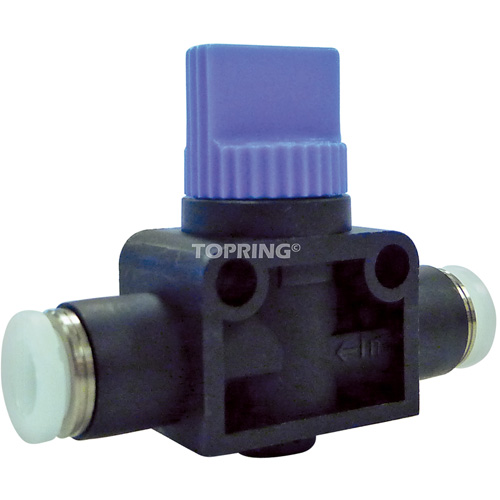 2-Way Straight Union Miniature Hand Valve, 1/4" NPT Air Inlet, 1/4" NPT Outlet, 150 PSI Brunswick Fyr & Safety