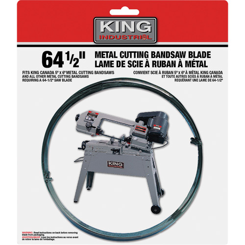 Lame de scie &agrave; ruban en m&eacute;tal, Acier au carbone, 64-1/2" lo x 1/2" la x &eacute;paisseur 0,025", 24 dents par pouce Brunswick Fyr & Safety
