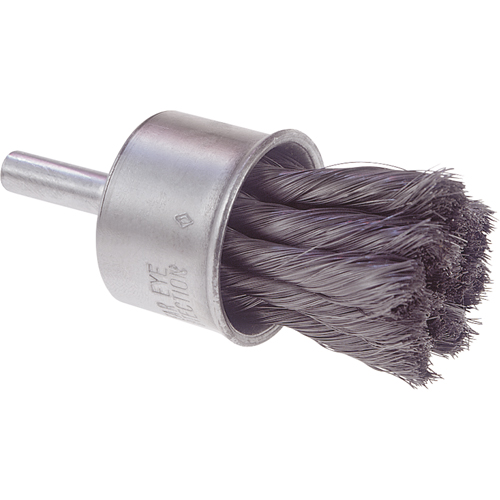 Brosses mont&eacute;es &agrave; fils nou&eacute;s, 3/4" dia., dia. Des fils 0.014, Tige 1/4" Brunswick Fyr & Safety