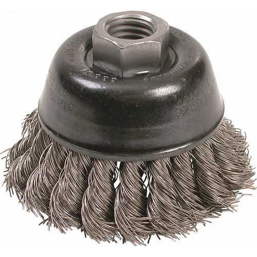 Brosses-boisseau &agrave; fils nou&eacute;s - Petites rectifieuses &agrave; grande vitesse, 2-3/4" dia. x 5/8"-11 arbre Brunswick Fyr & Safety